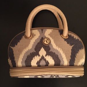 SPARTINA 449 Linen Fabric Mini Bag Makeup Handbag